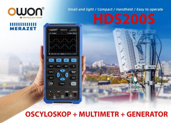 Skopometr HDS242S 2x40MHz oscyloskop + multimetr + generator funkcyjny do 25MHz
